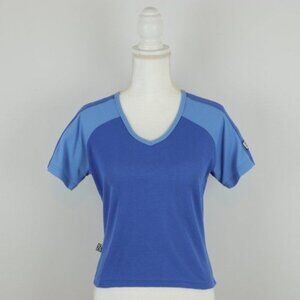 Zoic Roxy Women's Medium Blue V-Neck Short Sleeve Tech Cycling Jersey